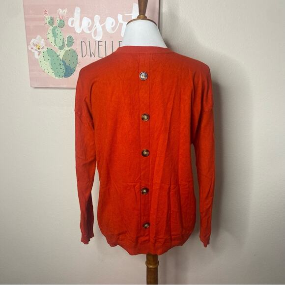 Orange Creek Red Sweater with Button Back Details - Picture 5 of 11